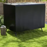 Hollywoodschaukel-Abdeckung 3-Sitzer wetterfest, Schutzhülle Gartenmöbel, PE-Gewebe Schwarz | 215 x 155 x 150 cm | 1,8 kg | UV-beständig - Schwarz