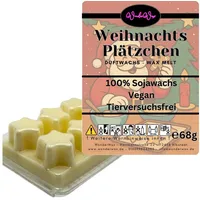 WonderWax Duftwachs WonderWax® Duftwachs Weihnachten 6 Sterne, (Weihnachtsplätzchen), Duftrichtung: Weihnachtspudding