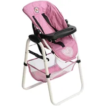 Bayer Chic 2000 Puppenhochstuhl, Hochstuhl für Puppen, Puppenmöbel, Puppenzubehör, Jeans pink 655-62,
