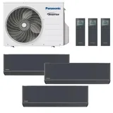 PANASONIC ETHEREA Multi Split 3 x 2,0kW Klimaanlage Wärmepumpe R32 - Graphit