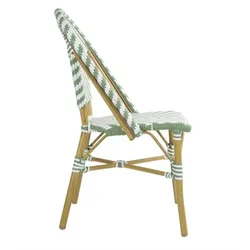Bolero Rattanstuhl im Pariser Stil aus Polyethylengeflecht und Aluminium 2 Stück