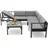 Costway Loungeset grau/weiß