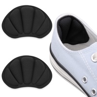 Sibba Fersenkissen Einsätze 2 Stück Rutschfeste Schuhe Selbstklebende Schuhe Fersenpolster Fersenschutz Fersenkissen für Schuhe zu groß (schwarz)