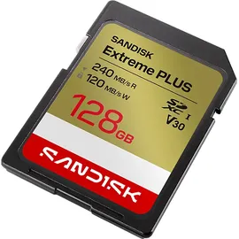 SanDisk EXTREME® PLUS SD UHS-I-KARTE, Speicherkarte, 128 GB, 240 MB/s