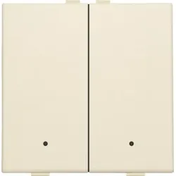 Niko Züblin 100-52202 Zweifach Taster mit LEDs und Komfort Sensoren für Niko Home Control, cream 10052202