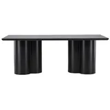 venture home Esstisch schwarz Rechteckig | 210 cm x 77 cm x 100 cm