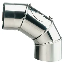 m�ck Edelstahl Abgasrohr Rauchrohrbogen Bogen Möck DN130 mm Knie Heizung verstellbar Abgas