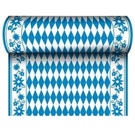 Papstar Tischläufer soft selection blau, weiß 40,0 cm x 24,0 m, 1 Rolle