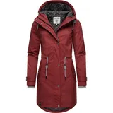 Peak Time "L60042", Damen, Gr. XXXL (46), rot (weinrot), Obermaterial: 100% Polyurethan, Futter 1: 100% Polyester, Futter 2: 60% Baumwolle, 40% Polyester, Wattierung: 100% Polyester, modisch, tailliert ca.