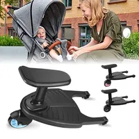 Vihir Buggy Board Trittbrett Mitfahrbrett Passend für Baby Jogger Travel Pram Kinderwagen für 2-6 Jahre alte Kinder, Mit Einer Maximalen Belastung von 25Kg