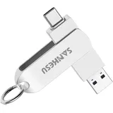 SANKESU USB Stick Schnell 256GB USB Gen 2 Flash Drive 3.2 Externer Solid State,SSD USB C Speicherstick Lesen bis zu 400MB/s Hochgeschwindigkeits für PC/Android Handy/MacBook/Tablet/Laptop