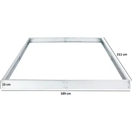 Zelsius Stahl Fundamentrahmen 311 x 189 x 10 cm Verzinktes Stahlfundament