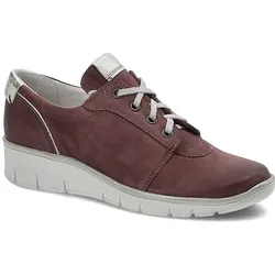 Burgunder Halbschuhe Pollonus Damen Lederschuhe, 36