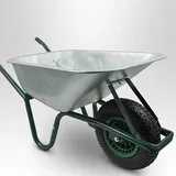 BITUXX Schubkarre 100 l 250 kg Dunkelgrün/Schwarz/Silberfarben
