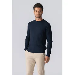 Pullover -Kabel -Strick - Marine - Mann - L - TeeShoppen