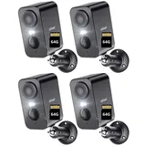 ieGeek Überwachungskamera 3MP Überwachungskamera Außen/InnenAkku (Aussen, Außen/Innen, Außenbereich, drinnen, 2K Kamera Überwachung Kabellos WLAN Aussen IP Kamera Outdoor, 4-tlg., mit PIR Bewegungsmelder 2-Wege-Audio Farbige Nachtsicht Wasserdicht, Cloud/Memory Card Storage Alex 2,4 GHz) schwarz