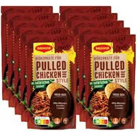 MAGGI FOOD TRAVEL Würzpaste für Pulled Chicken BBQ Style (Ohne Konservierungsstoffe, Vegetarisch), 10er Pack (10 x 85g)