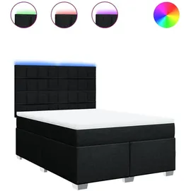 vidaXL Boxspringbett 140 x 200 cm Schwarz