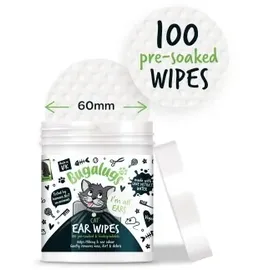 BUGALUGS Ohrpflege Pads für Katzen 100 Stück