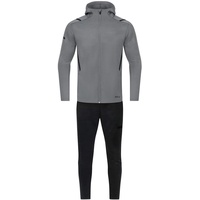 Jako Challenge Freizeitanzug mit Kapuze Herren steingrau meliert/schwarz XL