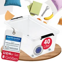 boxxivo Aufbewahrungsbox 39 x 26 x 58 cm 1-tlg. Transparent