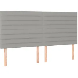 vidaXL Boxspringbett 180 x 200 cm Hellgrau