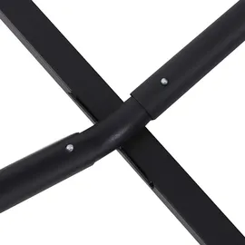 Outsunny Hängemattengestell für Hängematten Hängemattenständer mit Haken Garten Strand Metall 360 x 92 x 115 cm bis 120 kg - Schwarz