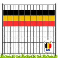 zaunzu Sichtschutz Fanartikel Belgien für Doppelstabmatten Volle Streifenbreite