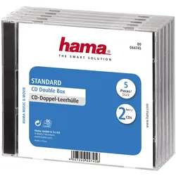 Hama CD Double Jewel Case Standard - Behälter CD-Aufbewahrung - Kapazität: 2 CD