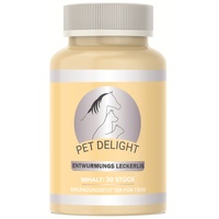 Pet Delight Wurm Leckerlis, das pflanzliche Mittel für Hunde und Katzen als natürliche Wurmkur - Hund + Katz & Vögel - Animal & Dog Dewormer, Wurm (1 Packung)