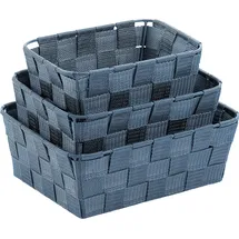 Kela Korbset Alvaro 3-tlg. Abmessungen 3 x 30 x 30 cm blau