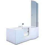 Seniorendusche und Badewanne mit Tür S12D-TH-L-EC Dusche 170x85cm