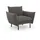OTTO home Cocktailsessel Stine Polyester 96 x 86 x 86 cm Grau