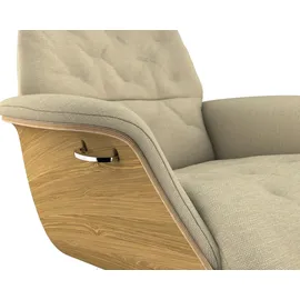flexlux Relaxsessel FLEXLUX "Volden Fernsehsessel, verstellbarer Rücken- & Kopfstütze, drehbar", beige (sandy beige), B:83cm H:112cm T:125cm, 100% Polyester, Sessel, Relaxsessel, robuster Alu Fuß, Air Channels, hervorragender Komfort, Holzrahmen
