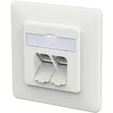 Metz E-DAT C6A LSA++ Dose 2 Port UP verkehrsweiß