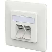 Metz E-DAT C6A LSA++ Dose 2 Port UP verkehrsweiß