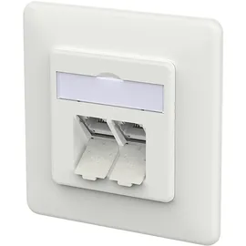 Metz E-DAT C6A LSA++ Dose 2 Port UP verkehrsweiß