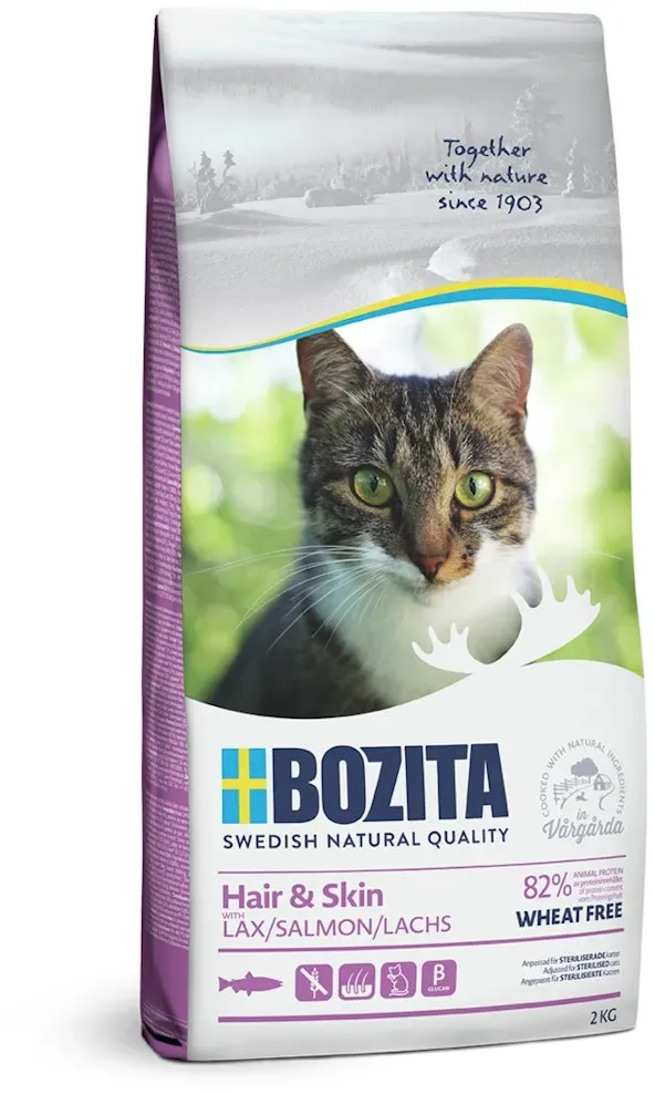 Bozita Hair & Skin Wheat Free Salmon Katzentrockenfutter 2 Kilogramm