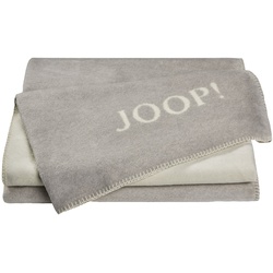 Joop! Wohndecke Uni-Doubleface Rauch-Ecru