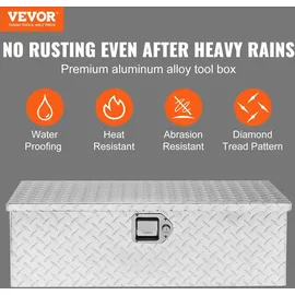 Vevor 762 x 330 x 244 mm Werkzeugkasten für Lkw-Ladefläche, Abschließbar 64 L Truckbox Werkzeugbox Aufbewahrungs-Werkzeugkasten, 30 kg Tragfähigkeit Werkzeugkiste Organizer für Wohnmobil, PKW usw.