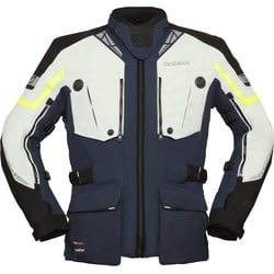 Modeka Panamericana 2 Motorfiets textiel jas, grijs-blauw, S Voorman