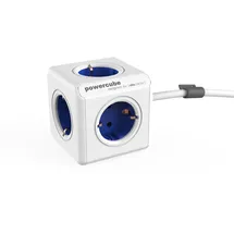 Allocacoc Schuko-Steckdose 1,5 m Blau 5 St.