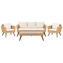 Beliani Vittoria Set 5-tlg. Beige/Weiß/Braun