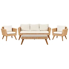 Beliani Vittoria Set 5-tlg. Beige/Weiß/Braun
