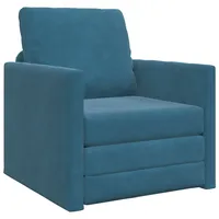 VidaXL Schlafsessel 2-in-1 Blau 74x77x81 cm Samt