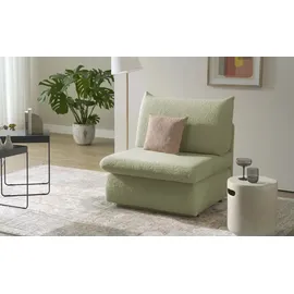 Sofa.de Schlafsessel Etta Kunstleder 88 x 88 x 96 cm Grün mit Schlaffunktion