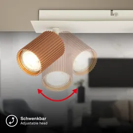 Briloner Deckenlampe 3-flammig schwenkbar 45 x 8 x 9 cm Grau/Braun