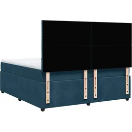 vidaXL Boxspringbett 180 x 200 cm Dunkelblau