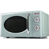 Girmi FM2100 Kombi-Mikrowelle, 20 Liter, Stahl, Wassergrün.