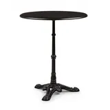 Bistrotisch Party Garten Esstisch Dreifuß Ø 60 cm Höhe 71 cm Marmor Schwarz
